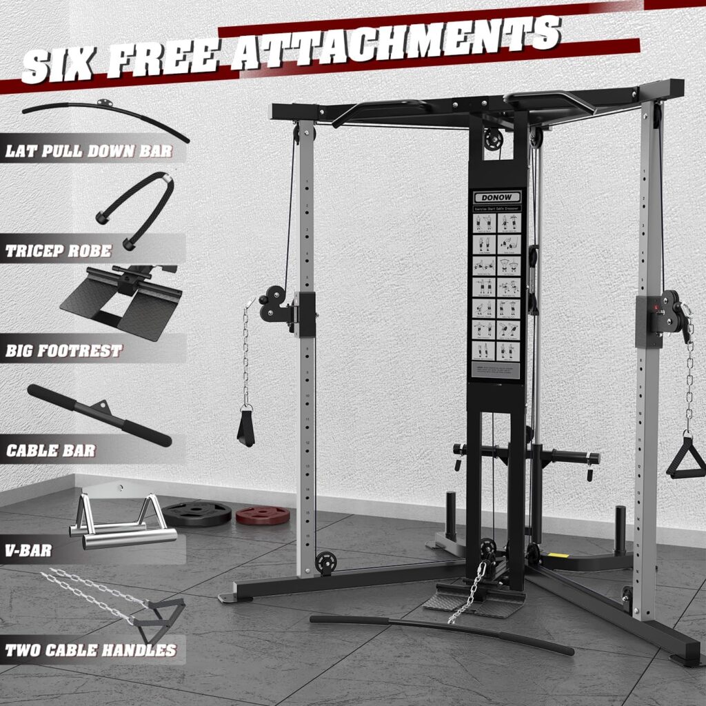 Donow cable crossover setup in a modern home fitness room