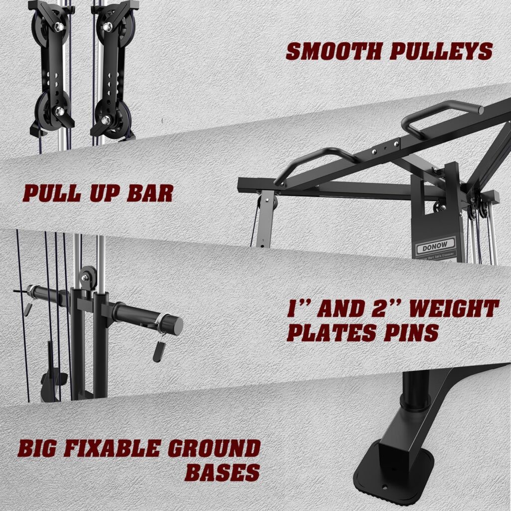 Donow cable pulley system and steel frame
