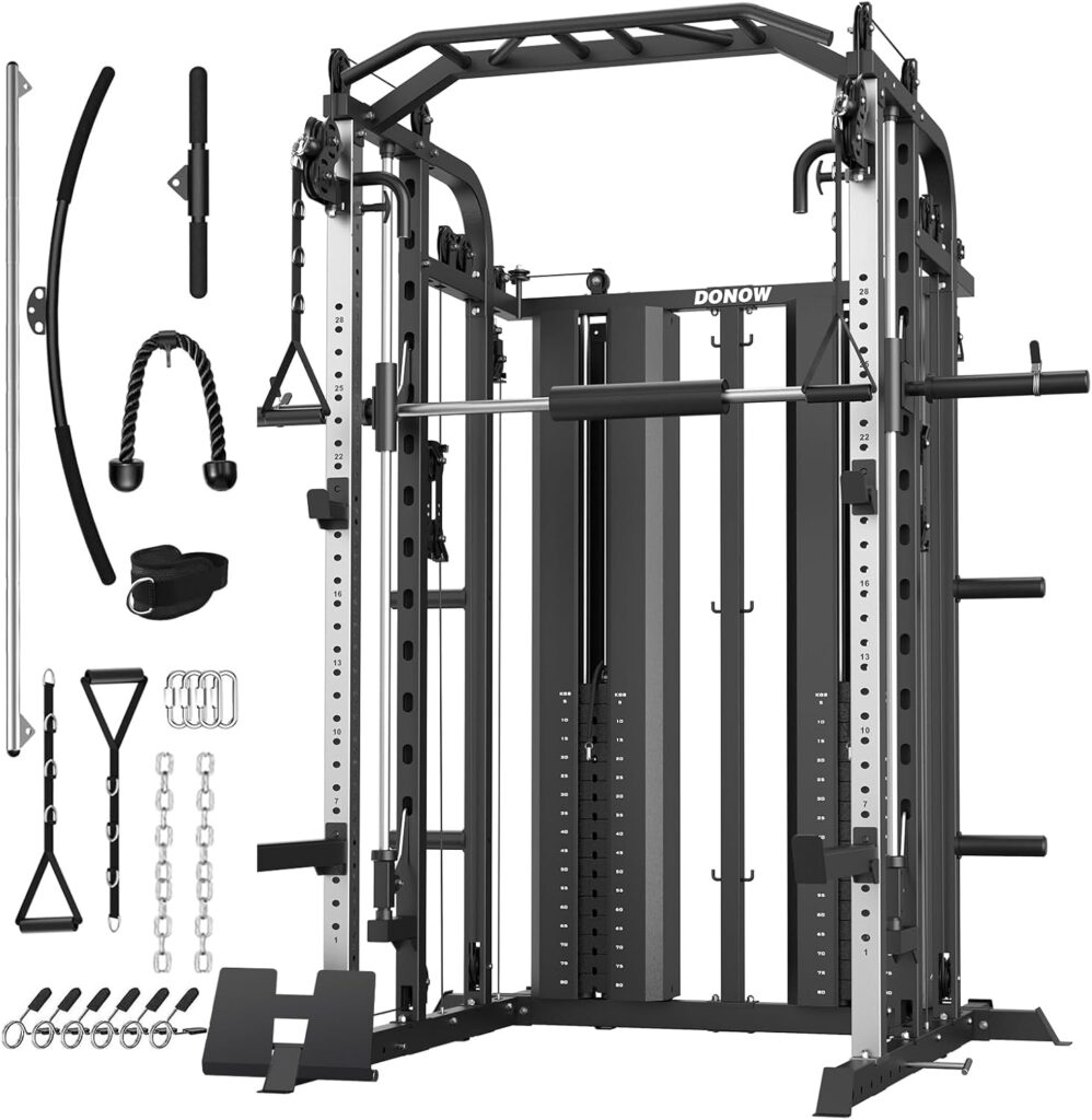 Donow Smith Machine with Weight Stacks – All-in-One Home Gym System