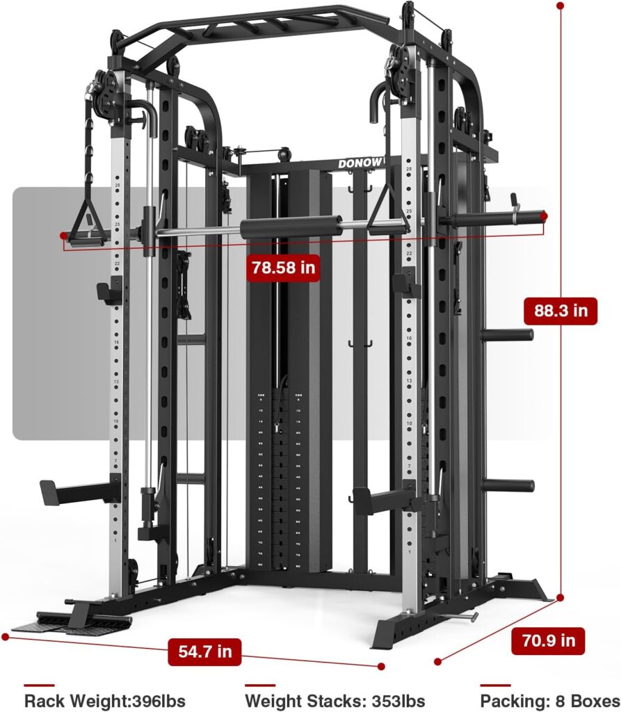 Multi-grip pull-up bar on Donow home gym system